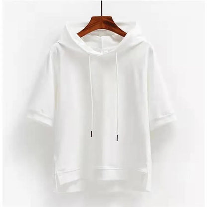 Elara Relaxed Short Sleeve Hoodie