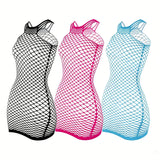 Women’s Fishnet Beach Cover-Up Dress – Stretchy & Stylish