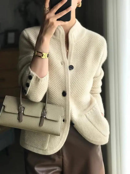 Adela  Cashmere Button Cardigan