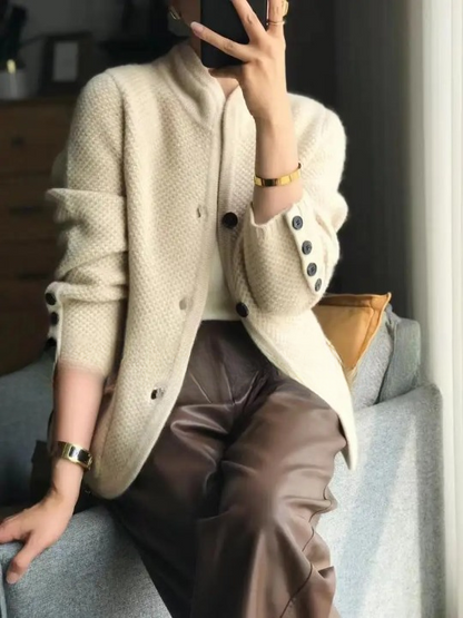 Adela  Cashmere Button Cardigan