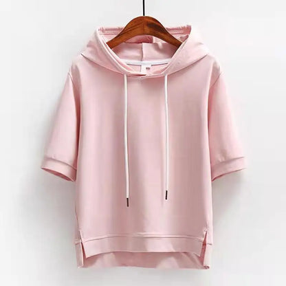 Elara Relaxed Short Sleeve Hoodie