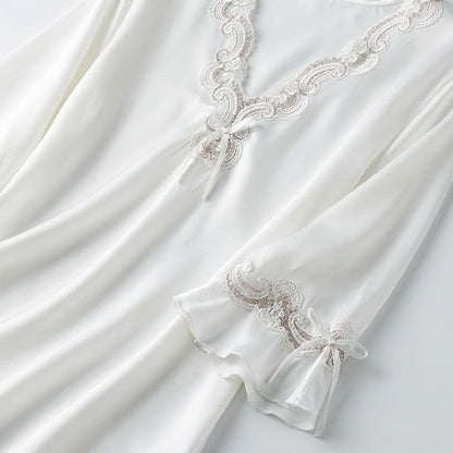 Aurelia Satin Lace Lounge Set