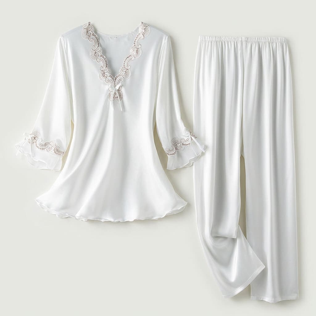 Aurelia Satin Lace Lounge Set