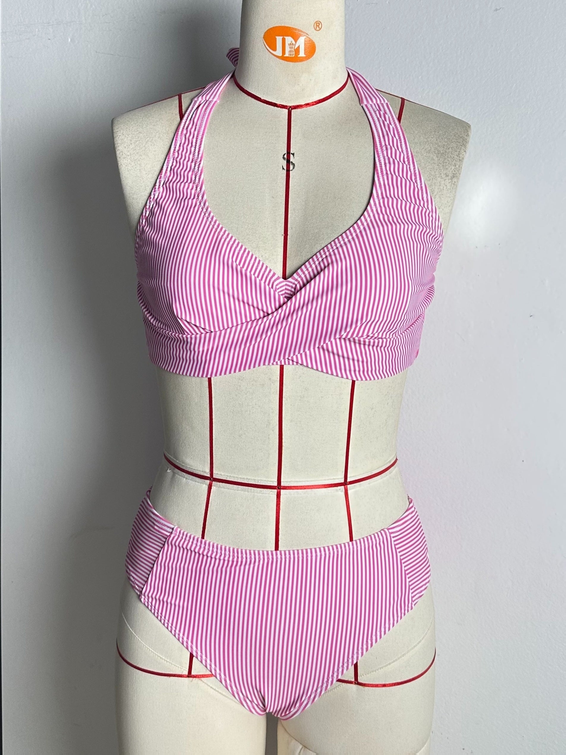 Striped Halter Bikini