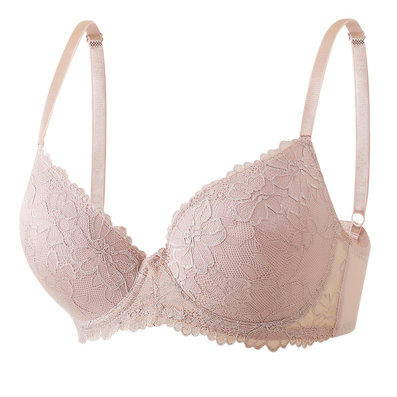 Floral Lace Push-Up Underwire Bra