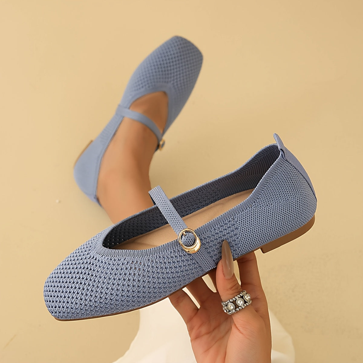 Celeste Shimmer Ballet Flats