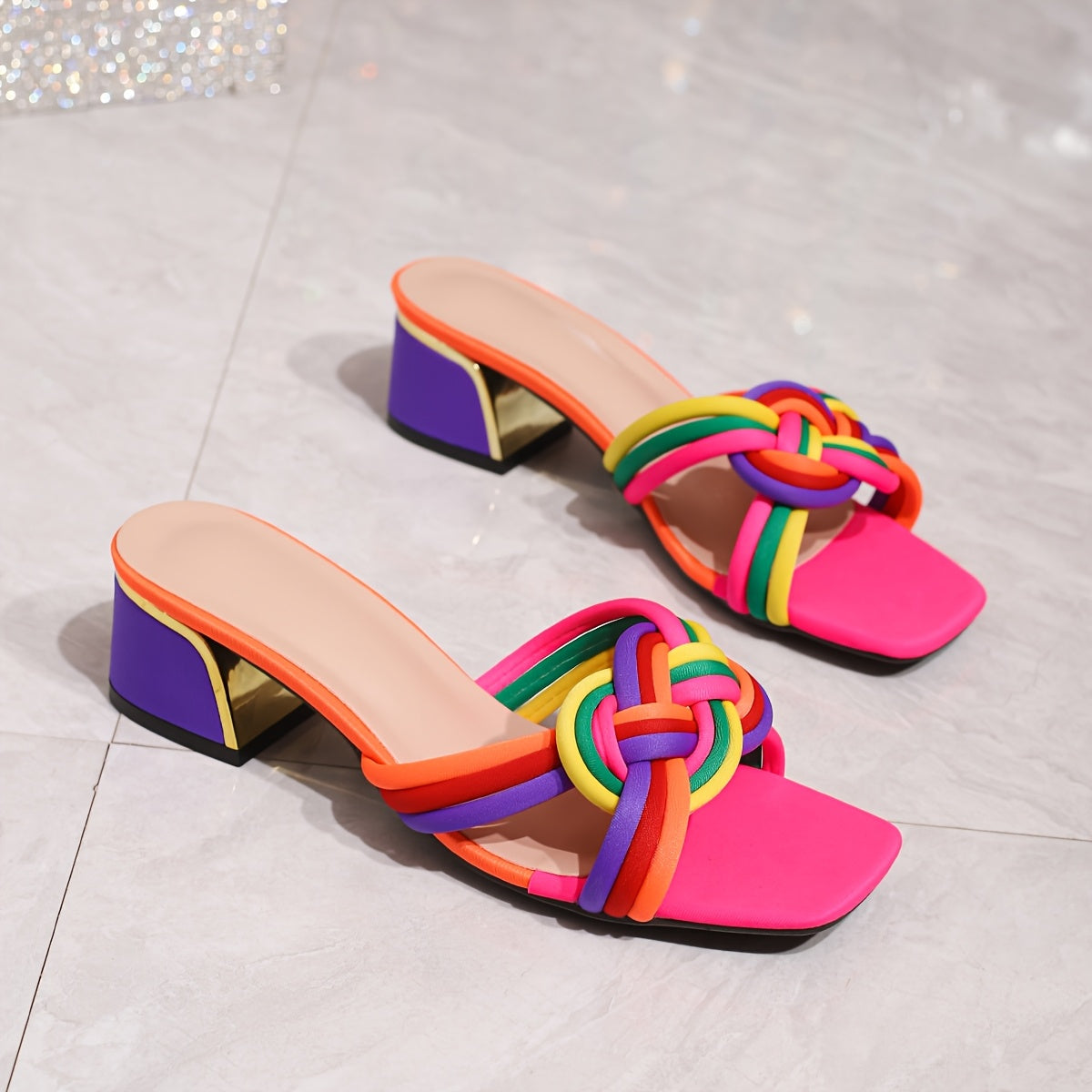 Amelie Woven Block Heel