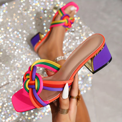 Amelie Woven Block Heel