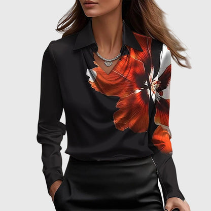 Genevieve Satin Cowl Neck Blouse