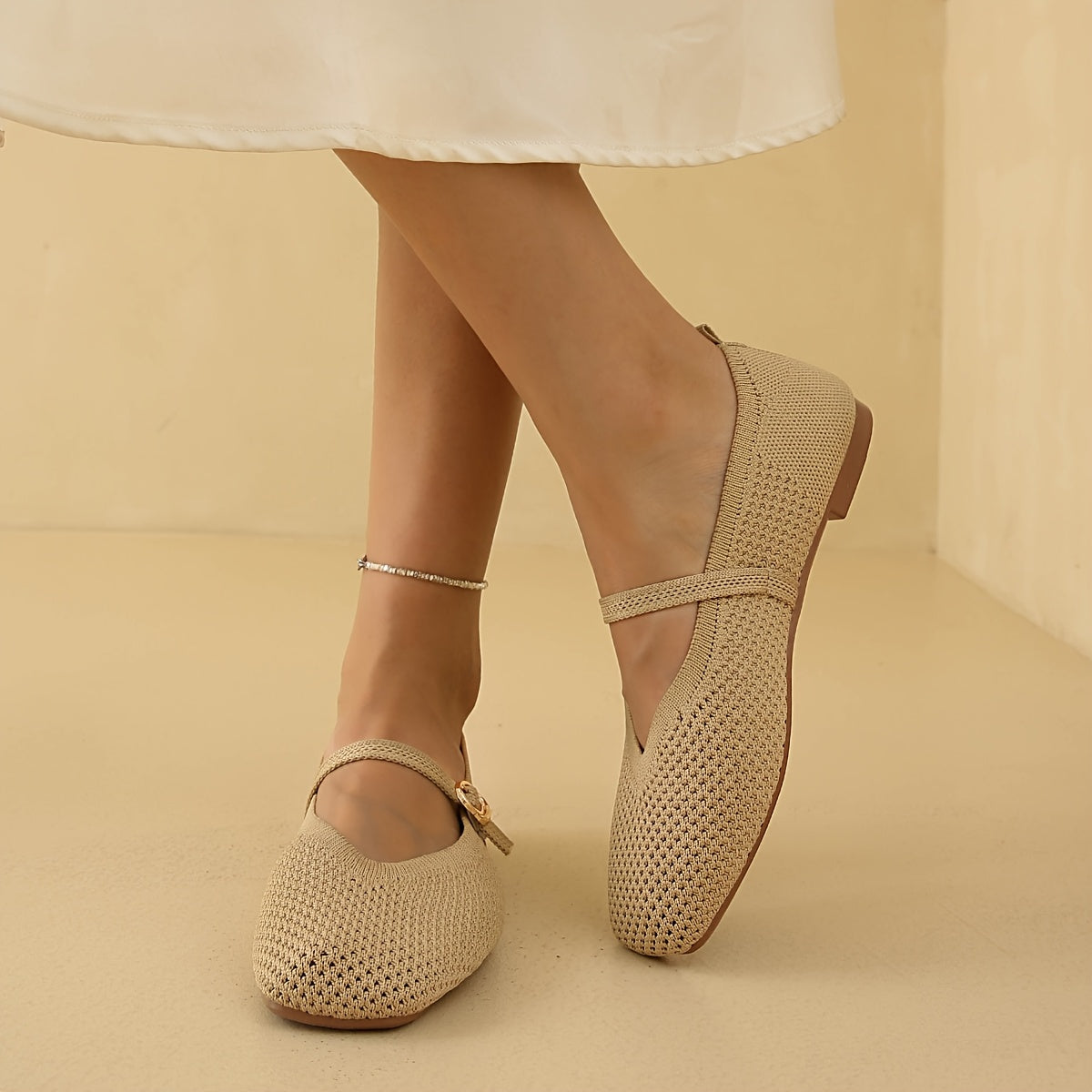Celeste Shimmer Ballet Flats