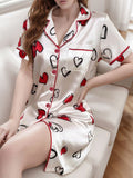 Heart Satin Night Dress