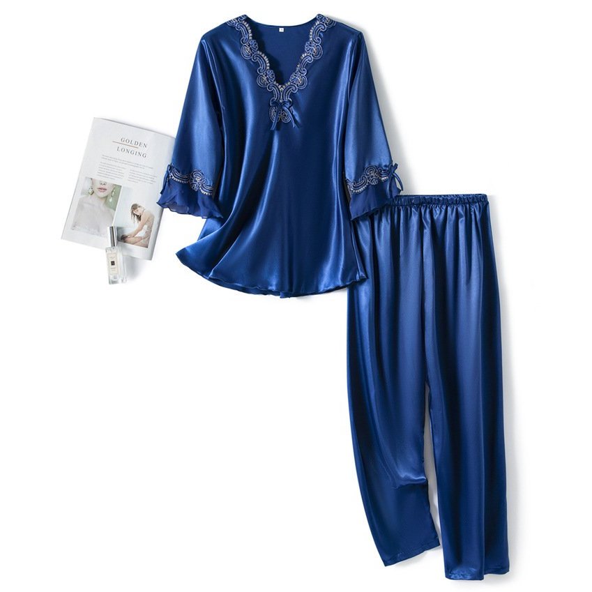 Aurelia Satin Lace Lounge Set