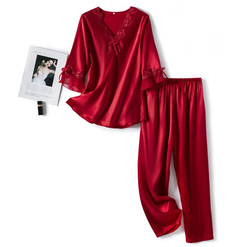 Aurelia Satin Lace Lounge Set