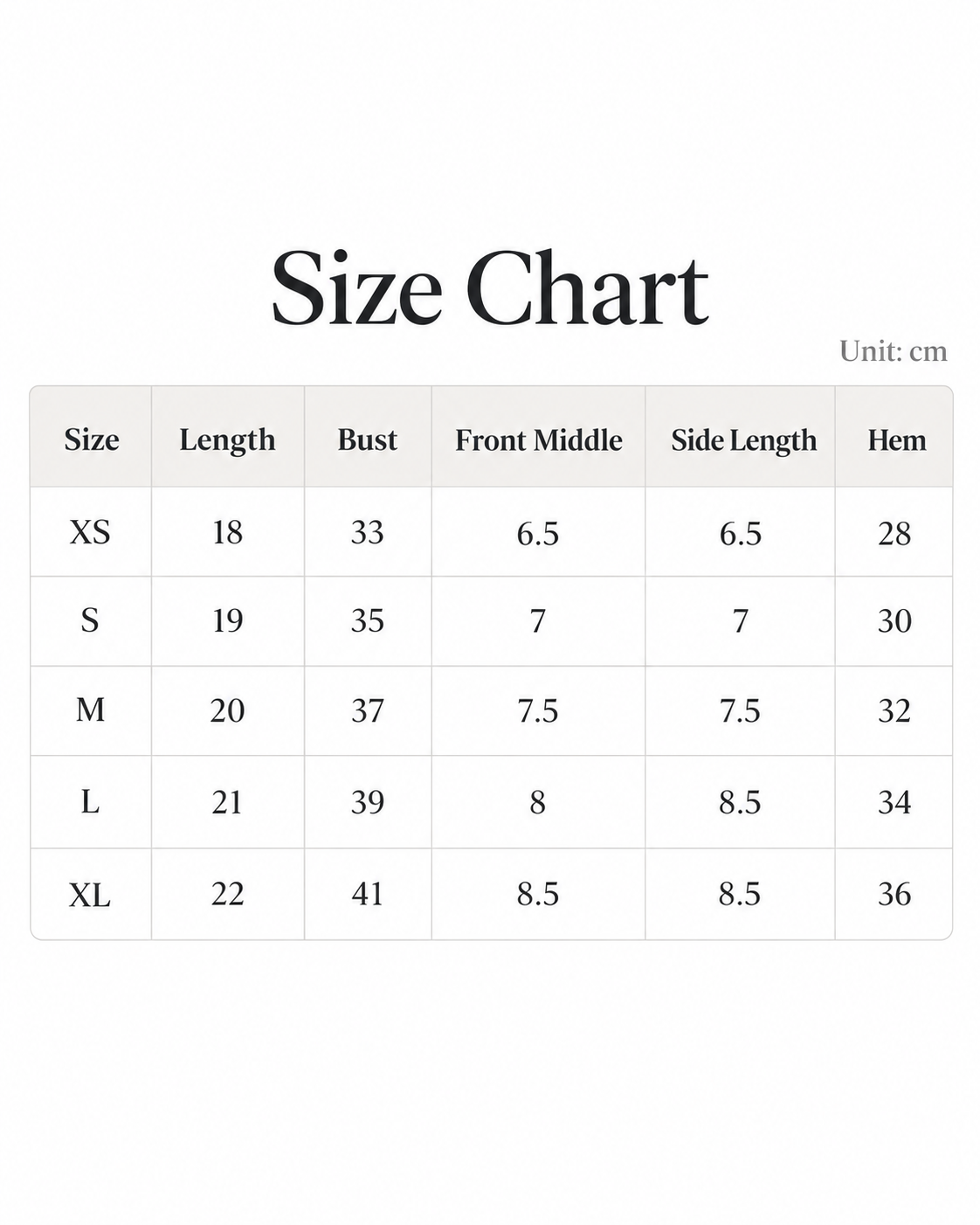 Size Guide